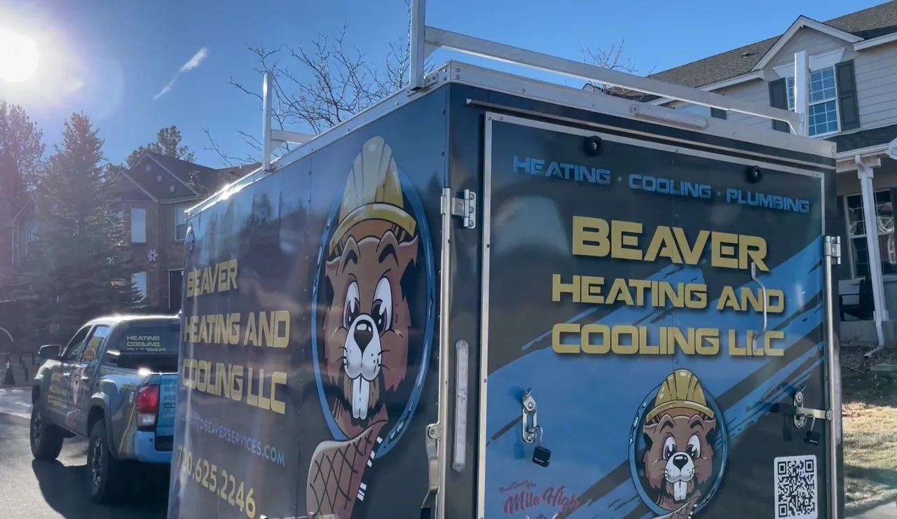 Beaver Services Truck and Trailer rear view