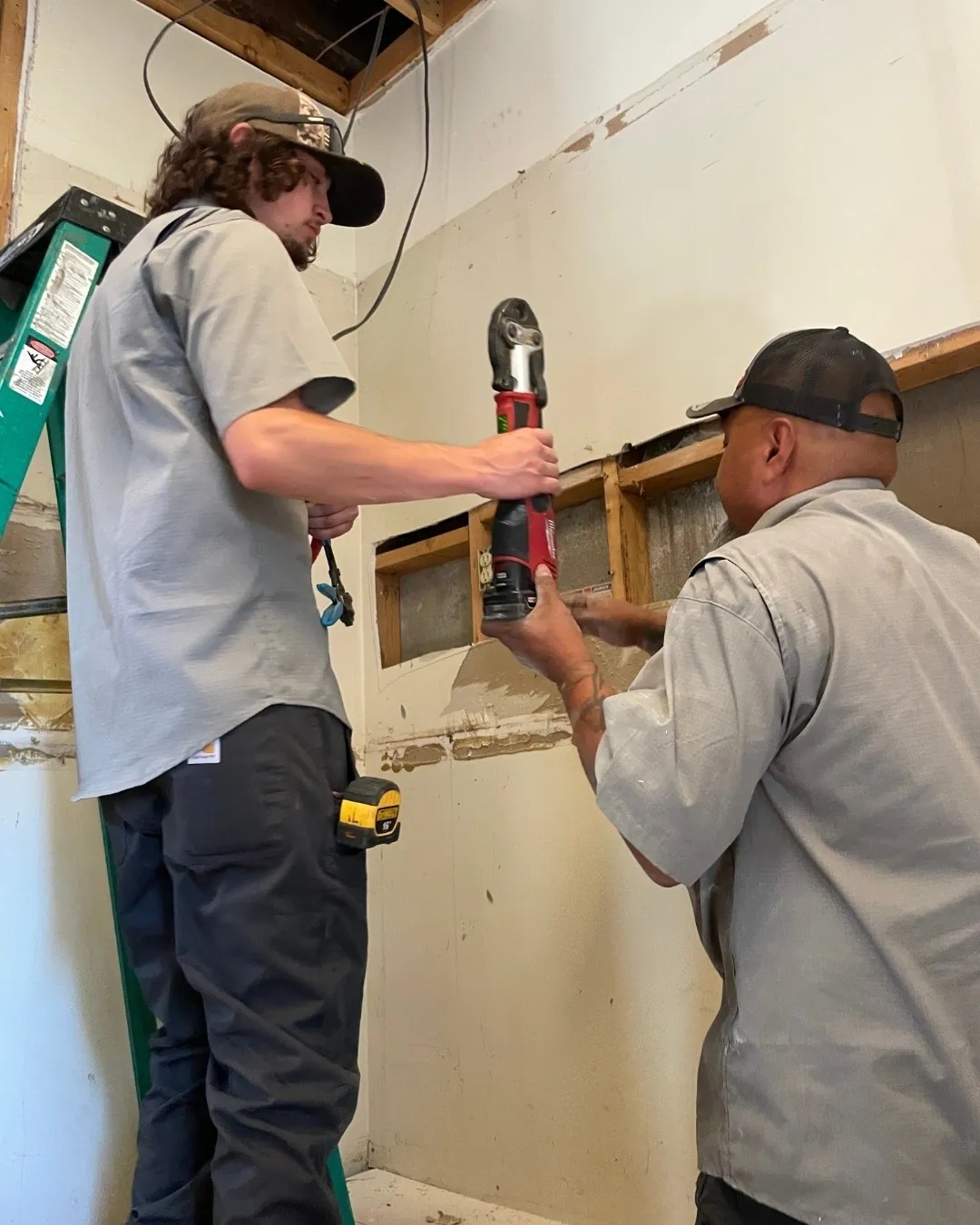 Beaver Services techs working on radiant heat