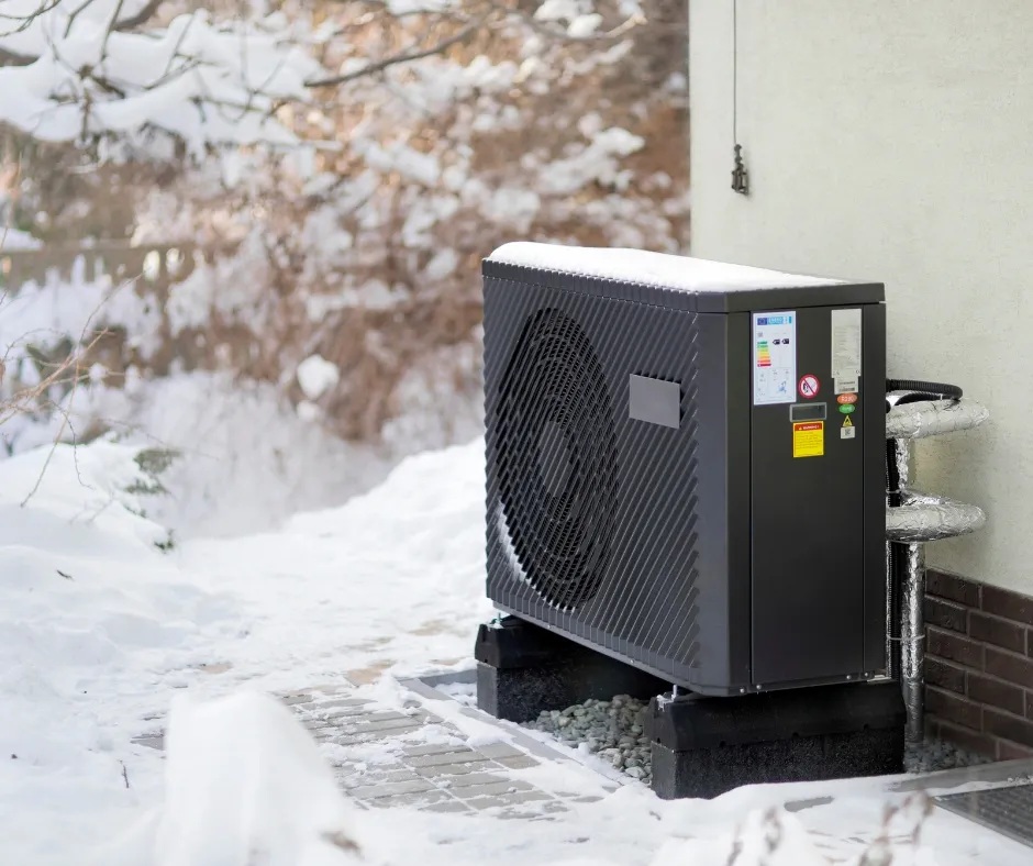 AC unit in winter